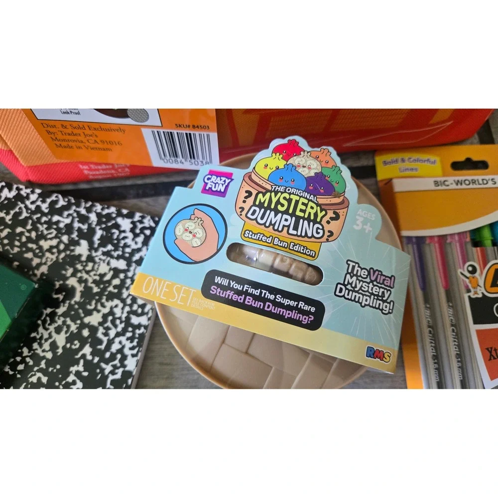 Trader Joes Insulated Mini Tote School Supply Bundle Mystery Dumpling